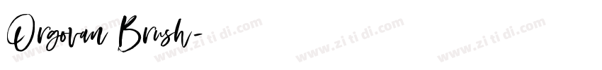 Orgovan Brush字体转换
